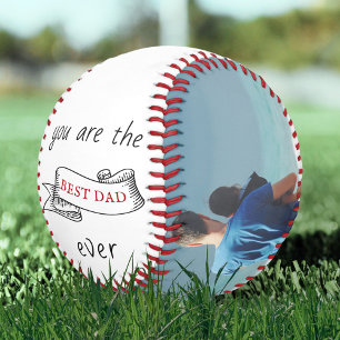 Best Dad Ever Ribbon Father`s Day Photo Collage  Softball