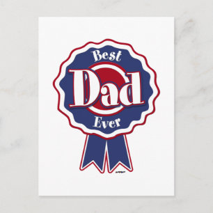 Best Dad Ever ribbon Postcard