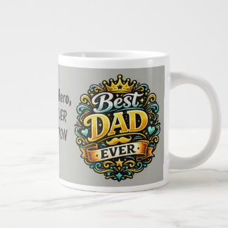 Best Dad Ever Royal Crown Father's Day Large Coffee Mug