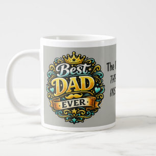 Best Dad Ever Royal Crown Father's Day Large Coffee Mug