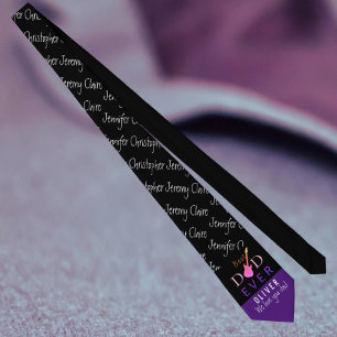 Best Dad Ever Script Cute Cool Modern Fathers Day Tie