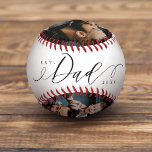 Best Dad Ever Script Father's Day 4 Photo Collage Baseball<br><div class="desc">Send a beautiful personalised father's day gift or birthday gift to your dad that he'll cherish. Special personalised father's day family photo collage to display your special family photos and memories. Our design features a simple 4 photo collage design with "Dad" designed in a beautiful handwritten black script style. Customise...</div>