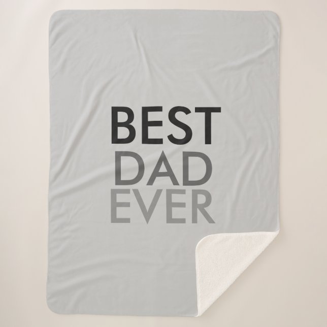 Best Dad Ever Sherpa Blanket (Front)