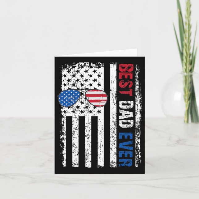 Best Dad Ever Shirts For Dad Daddy Fathers Day 4th Card (Front)