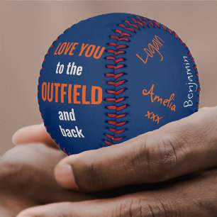 Best Dad Ever Signed Photo Blue White and Orange Baseball