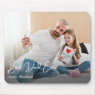 Best Dad Ever Simple Custom Photo Mouse Pad
