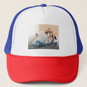 Best Dad Ever Simple Custom Photo Trucker Hat