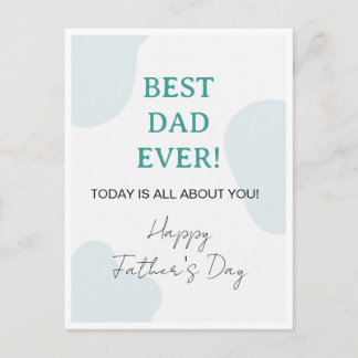 Best Dad Ever - Simple Father's Day Invitation Postcard