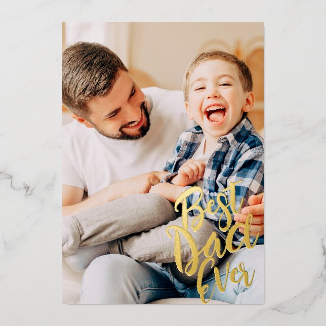 Best Dad Ever Simple Modern Custom Photo (Front)