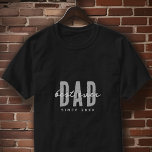 Best Dad Ever Since 20XX Modern Simple Preppy T-Shirt<br><div class="desc">This simple and modern design is composed of san serif typography.</div>