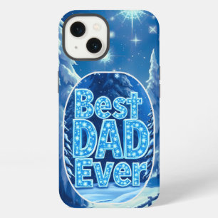 Best Dad Ever Snowy Forest iPhone Case
