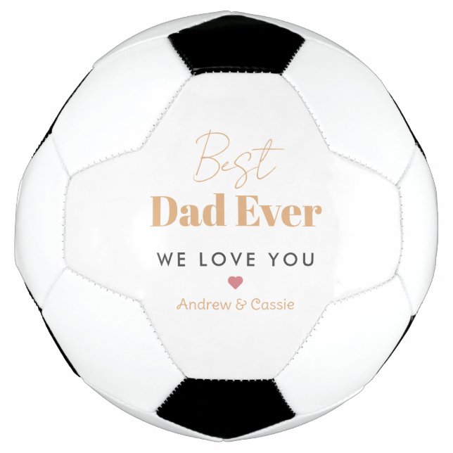 Best dad ever soccer ball (Front)