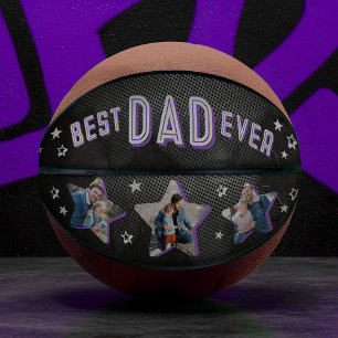 Best Dad Ever Sports Edgy Photo Star Father's Day Basketball