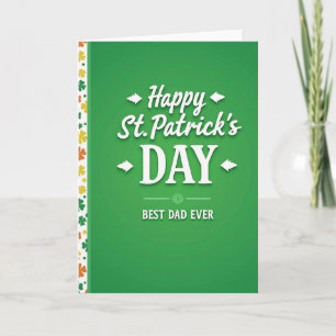Best Dad Ever St Patricks Card