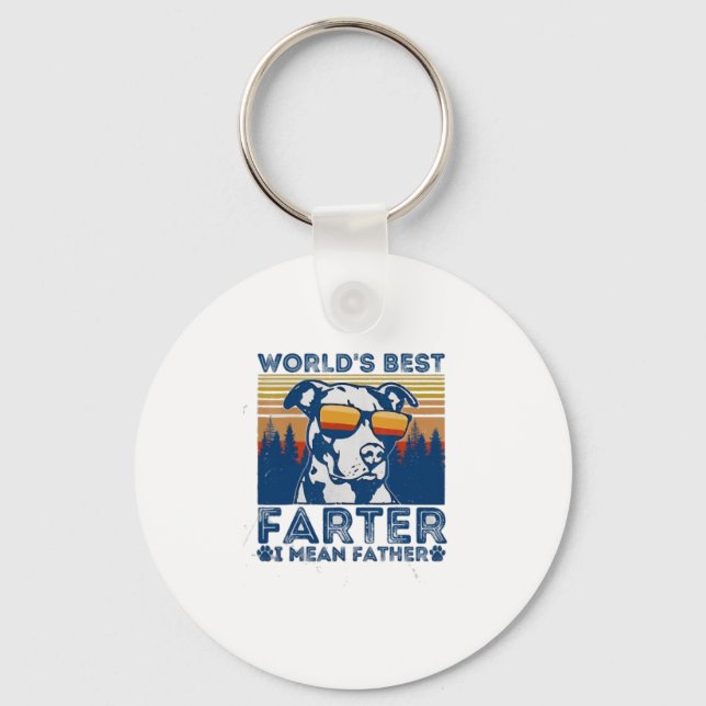 best dad ever t shirt worlds best farter key ring (Front)