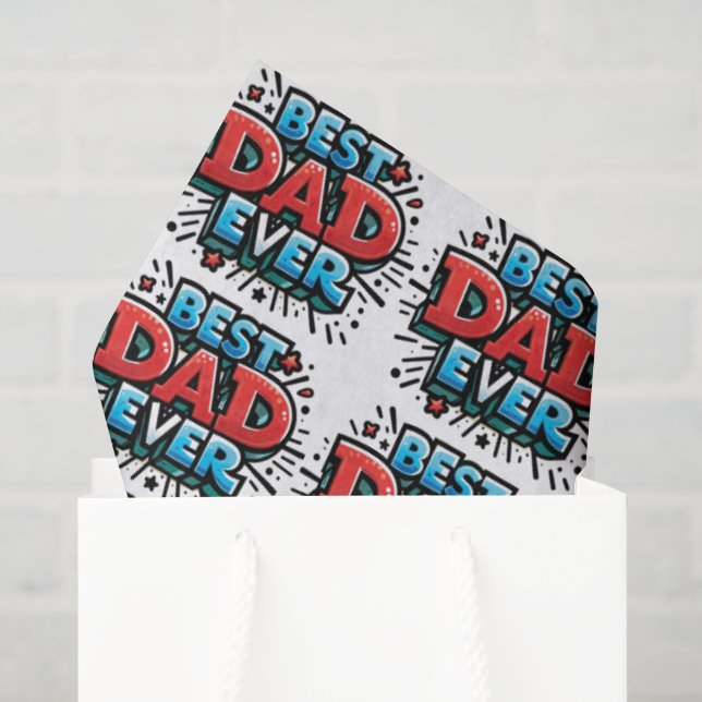 Best Dad Ever  Tissue Paper (Gift Bag)