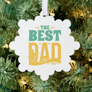 Best Dad Ever Tree Decoration Card