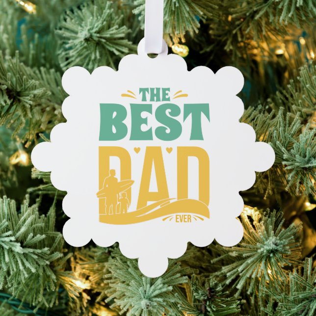 Best Dad Ever Tree Decoration Card (Insitu (Tree))