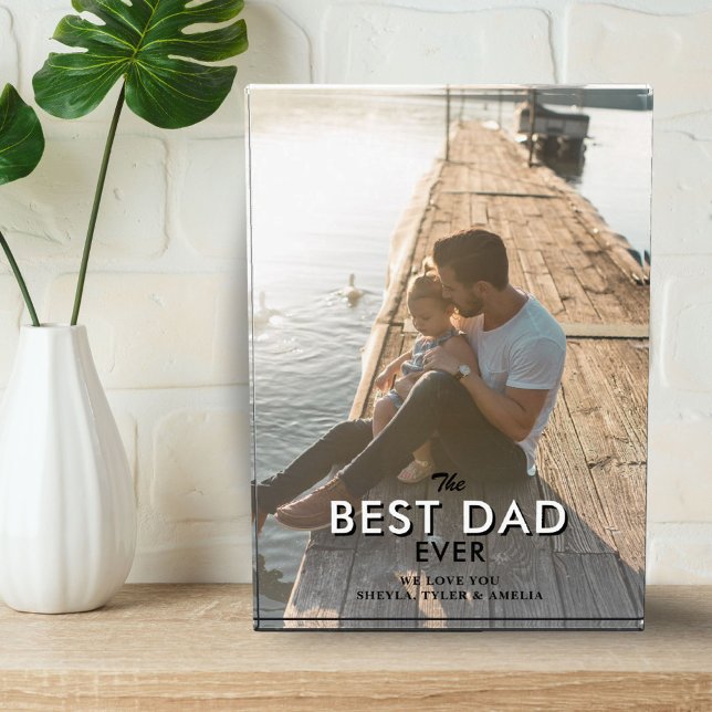 Best Dad Ever Trendy Typography Full  Photo Block (Creator Uploaded)