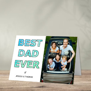 Best Dad Ever   Trendy Watercolor Father's Day Card