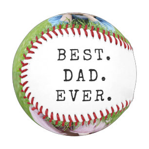 BEST DAD EVER Two Photos Keepsake Baseball