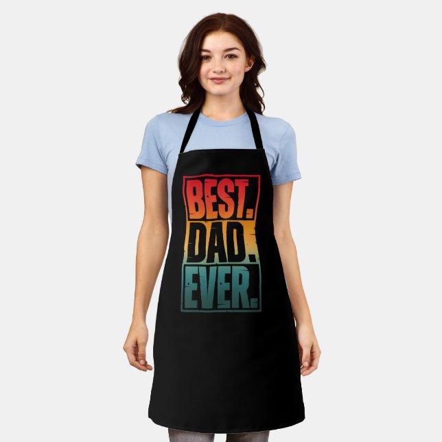 BEST DAD EVER TYPOGRAPHY   APRON (Worn)