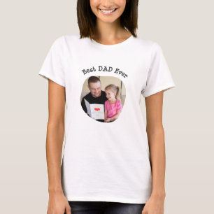 Best DAD Ever upload your square family photo T-Shirt
