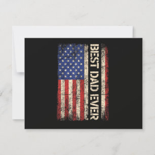 Best Dad Ever US American Flag Gifts for Father's  Invitation