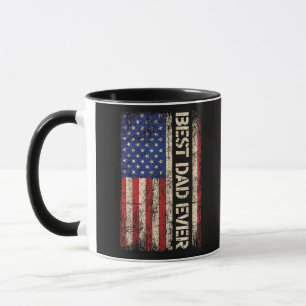 Best Dad Ever US American Flag Gifts for Father's Mug