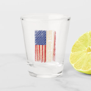 Best Dad Ever US American Flag Gifts for Father's Shot Glass