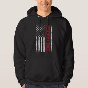 Best Dad Ever Us American Flag Vintage Papa Father Hoodie