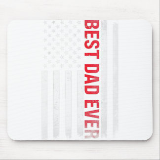 Best Dad Ever USA Flag American 1st Time Daddy Mouse Pad