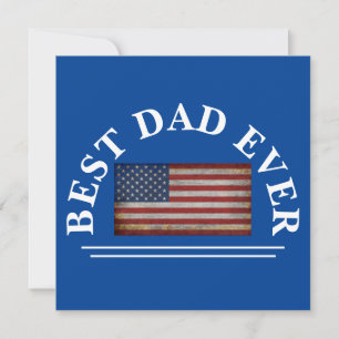 BEST DAD EVER USA FLAG CUSTOMIZE COUNTRY FLAG  INVITATION