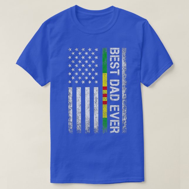 Best Dad Ever Vietnam Veteran US Flag For Father G T-Shirt (Design Front)