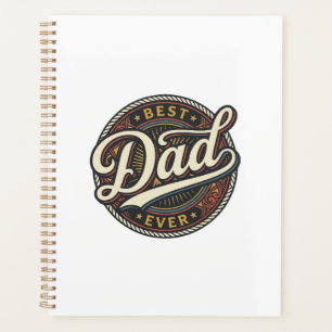 Best Dad Ever Vintage Badge T-Shirt Design_1 Planner