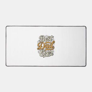 Best Dad Ever Vintage Lettering Shirt Design_1 Desk Mat
