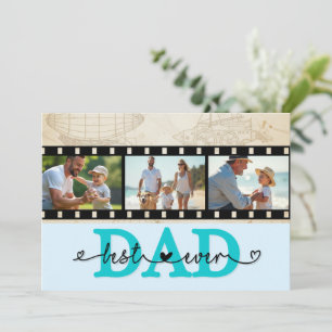 Best Dad Ever Vintage Photo Camera Film Card