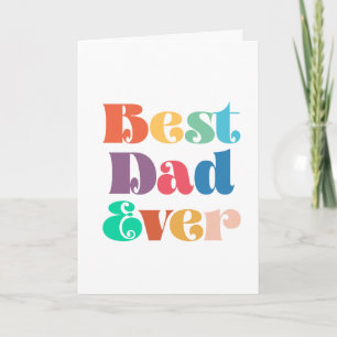 Best dad ever Vintage retro script Father's day Card