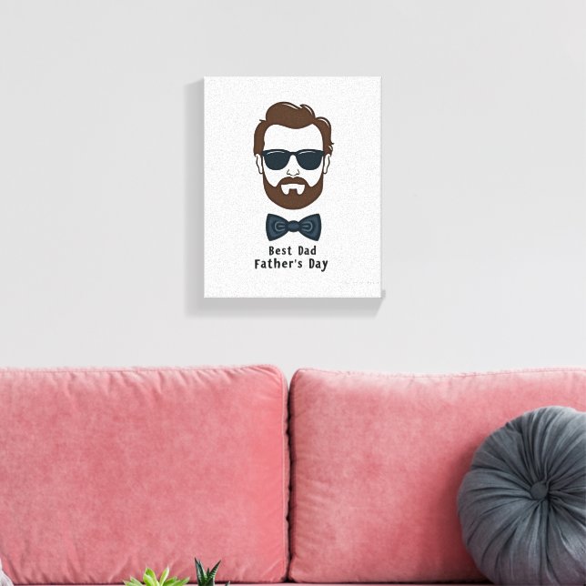 Best Dad Ever Wall Art – Father's Day Canvas Print (Insitu(LivingRoom))