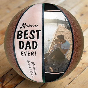 Best Dad Ever Watercolor Father`s Day Photo Basketball