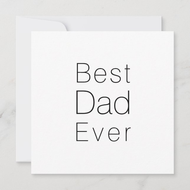 Best Dad Ever white & black minimalist modern (Front)