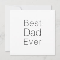 Best Dad Ever white & black minimalist modern