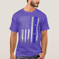 Best Dad Ever With US American Flag Gift For Fathe