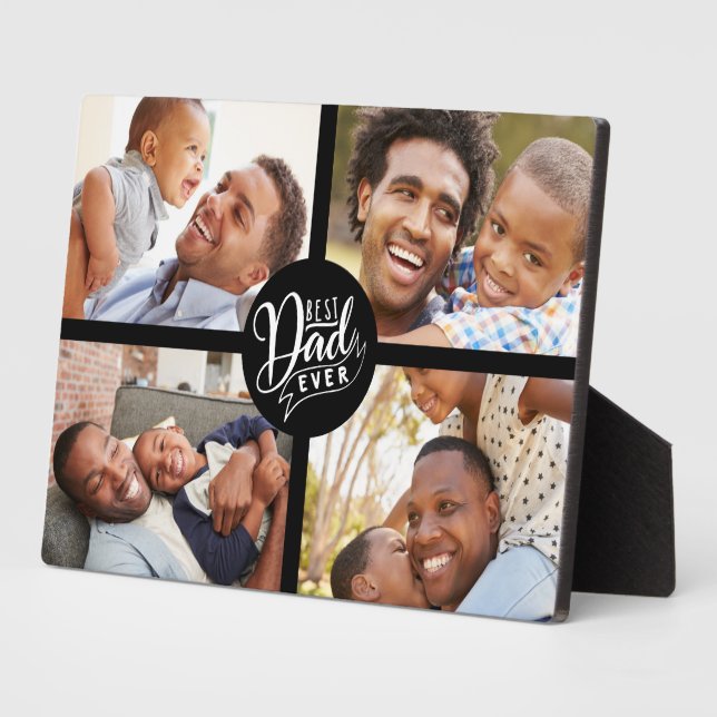 Best Dad Family Photo Plaque (Side)