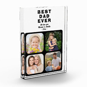 Best Dad Father 4 Family Photo Block