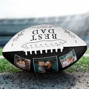 Best Dad Father Foliage 3 Custom Photo Collage Football
