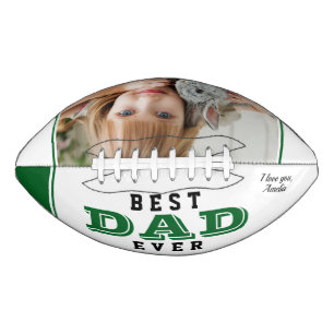 Best Dad Father Green Photo Football