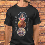 Best Dad Father`s Day 3 Oval Photo Collage T-Shirt<br><div class="desc">Best Dad Father`s Day 3 Oval Photo Collage T-shirt. 3 photos in oval frames - add 3 photos. The text is trendy white typography on a black background. You can change any text. This personalised t-shirt is a perfect gift for a dad for Father`s Day,  birthday or Christmas.</div>