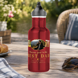 Best Dad Father’s Day Gift from Kids Photo  532 Ml Water Bottle