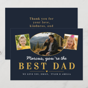 Best Dad Father’s Day Gift from Kids Photo  Holiday Card